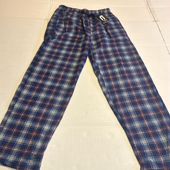 NWT Yuna pajama pants in plaid red white & blue  unisex with front tie size XL - Picture 1 of 9